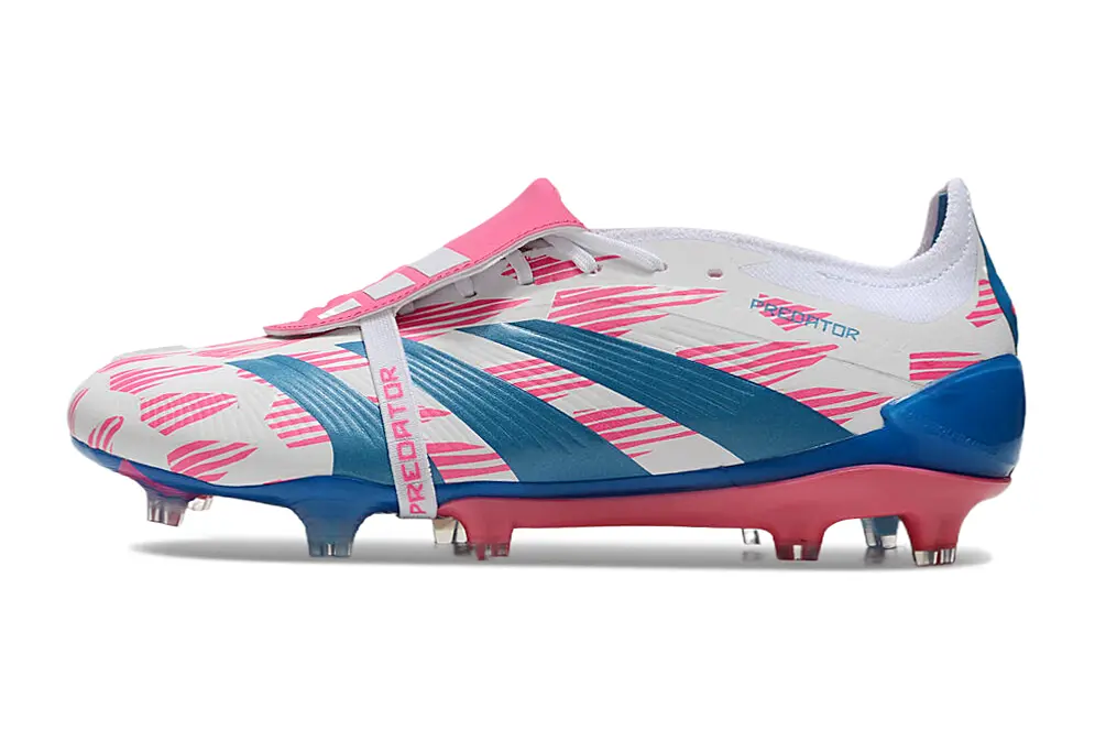 Adidas Predator Elite Foldover Tongue FG - White/Coral Pink/Cyan Blue