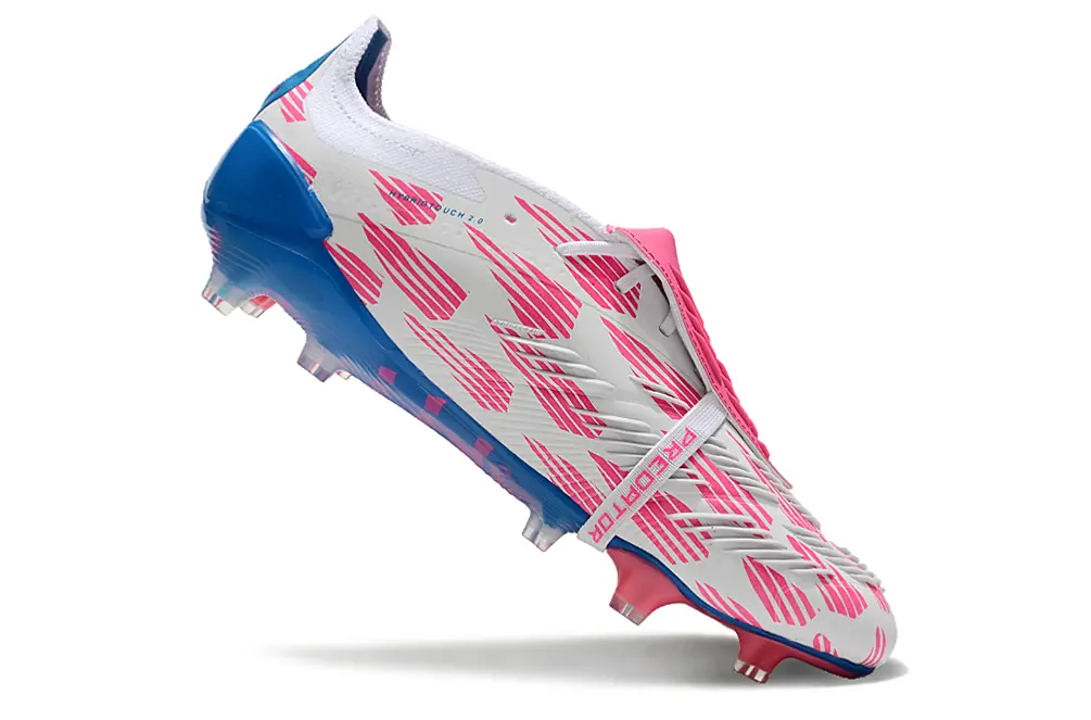 Adidas Predator Elite Foldover Tongue FG - White/Coral Pink/Cyan Blue