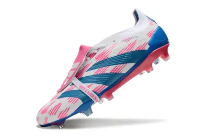 Adidas Predator Elite Foldover Tongue FG - White/Coral Pink/Cyan Blue