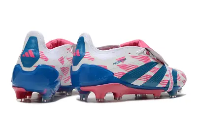 Adidas Predator Elite Foldover Tongue FG - White/Coral Pink/Cyan Blue