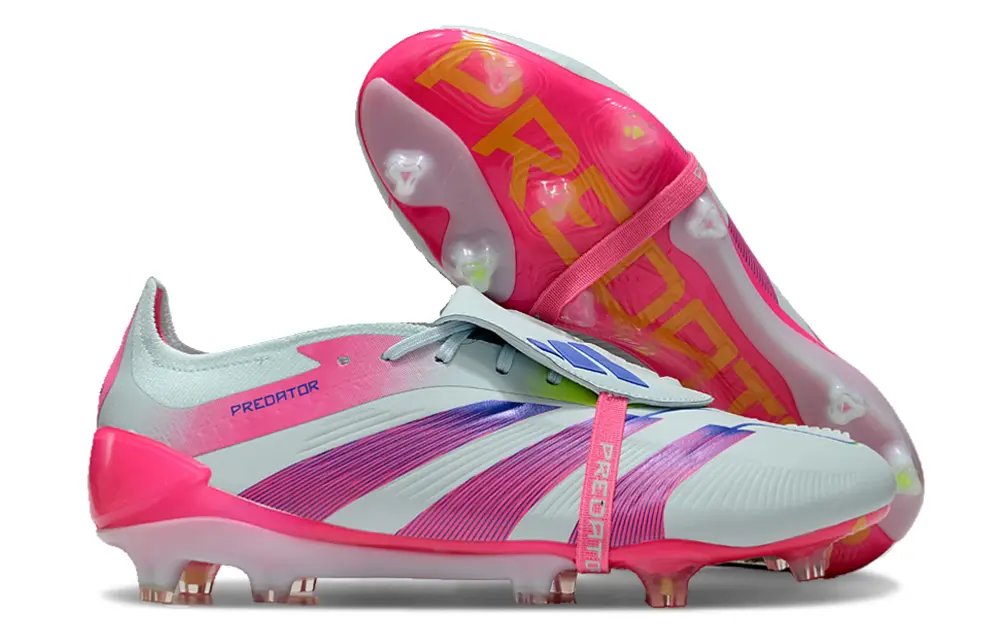 Adidas Predator Elite Foldover Tongue FG - Gray/Neon Pink/Deep Purple