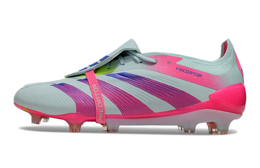 Adidas Predator Elite Foldover Tongue FG - Gray/Neon Pink/Deep Purple