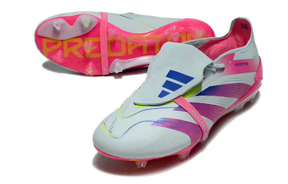 Adidas Predator Elite Foldover Tongue FG - Gray/Neon Pink/Deep Purple