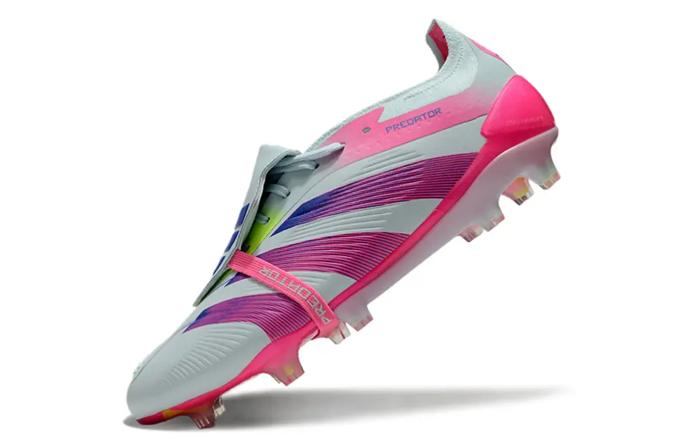 Adidas Predator Elite Foldover Tongue FG - Gray/Neon Pink/Deep Purple