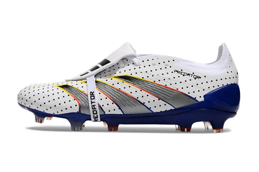 Adidas Predator Elite Foldover Tongue FG - White/Electric Blue/Fiery Red