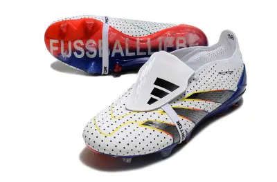 Adidas Predator Elite Foldover Tongue FG - White/Electric Blue/Fiery Red