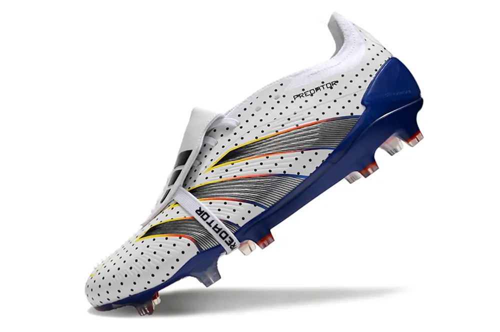 Adidas Predator Elite Foldover Tongue FG - White/Electric Blue/Fiery Red