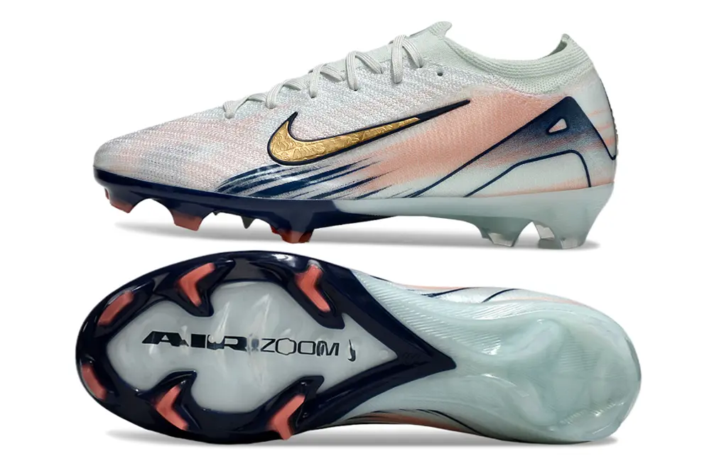 Nike Air Zoom Mercurial Vapor 16 Elite FG - White/Peach Mist/Navy Blue