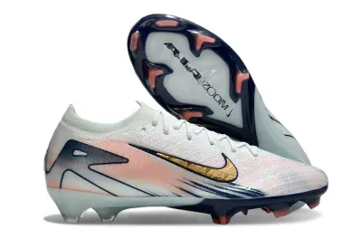 Nike Air Zoom Mercurial Vapor 16 Elite FG - White/Peach Mist/Navy Blue