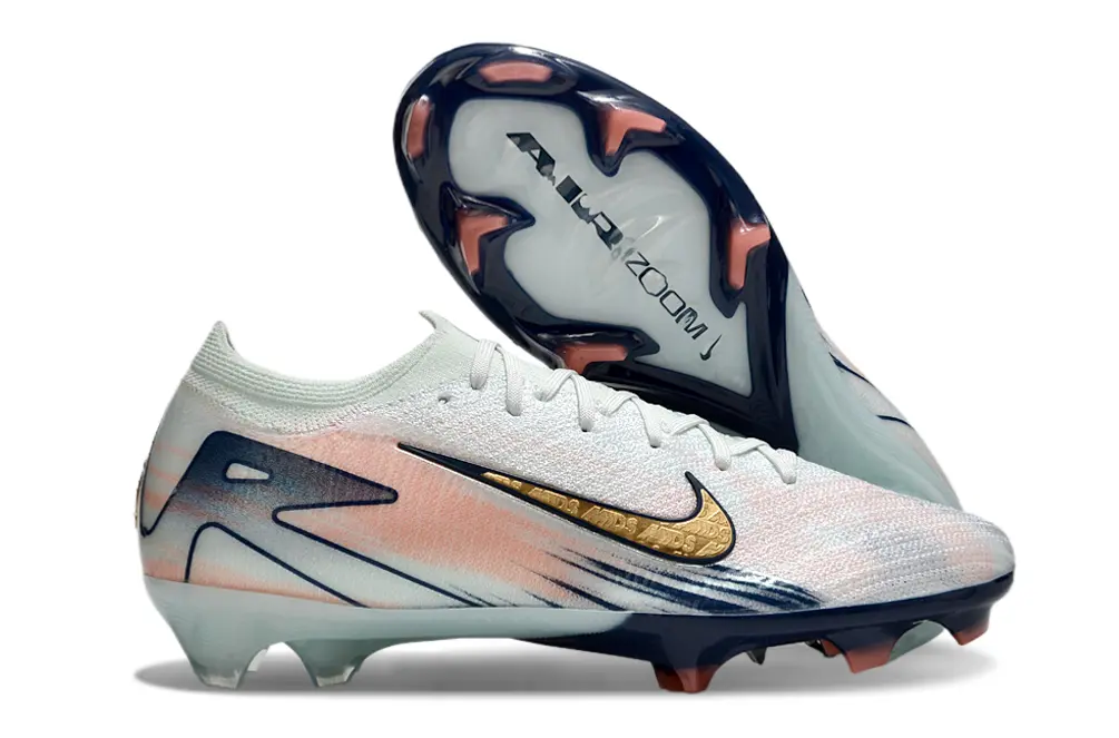 Nike Air Zoom Mercurial Vapor 16 Elite FG - White/Peach Mist/Navy Blue