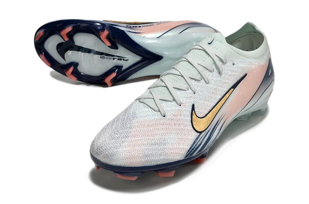 Nike Air Zoom Mercurial Vapor 16 Elite FG - White/Peach Mist/Navy Blue