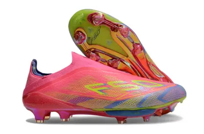 Adidas F50+ Elite Laceless Lightstrike Pro FG - Pink/Electric Yellow/Deep Blue