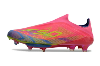 Adidas F50+ Elite Laceless Lightstrike Pro FG - Pink/Electric Yellow/Deep Blue