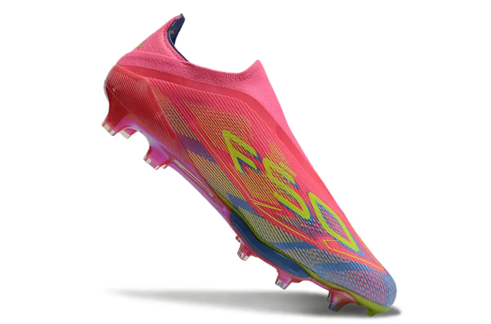Adidas F50+ Elite Laceless Lightstrike Pro FG - Pink/Electric Yellow/Deep Blue