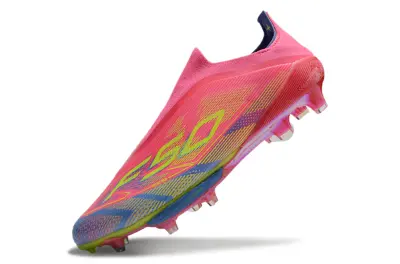 Adidas F50+ Elite Laceless Lightstrike Pro FG - Pink/Electric Yellow/Deep Blue