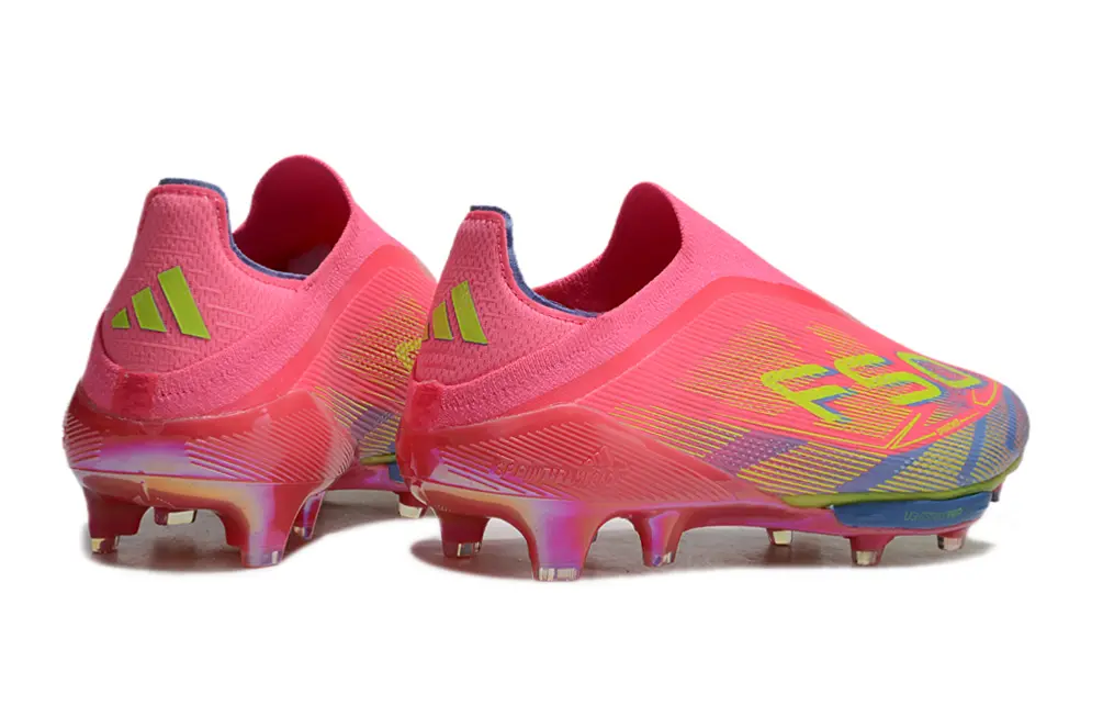 Adidas F50+ Elite Laceless Lightstrike Pro FG - Pink/Electric Yellow/Deep Blue