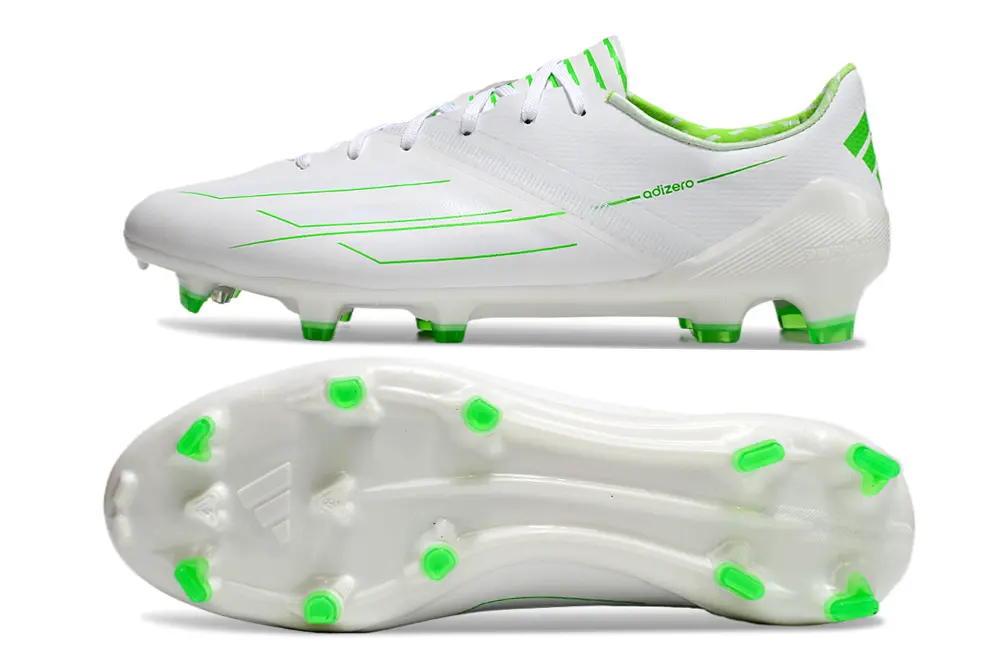 Adidas F50 Adizero FG - White/Lime Green/Neon Green
