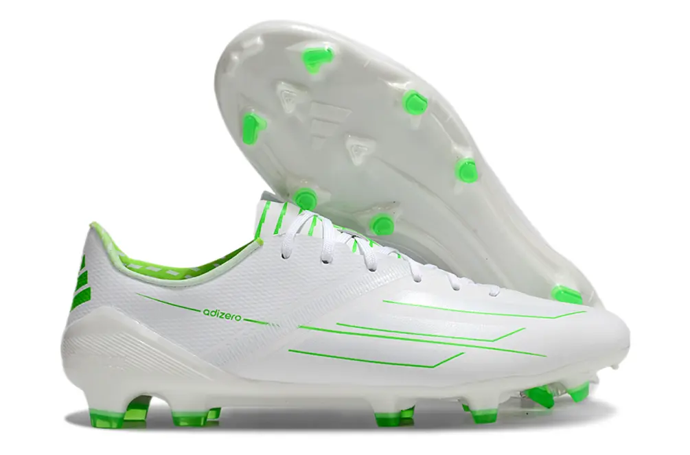 Adidas F50 Adizero FG - White/Lime Green/Neon Green