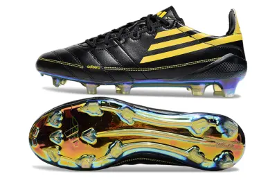 Adidas F50 Adizero FG - Black/Vibrant Yellow/Rainbow Holographic