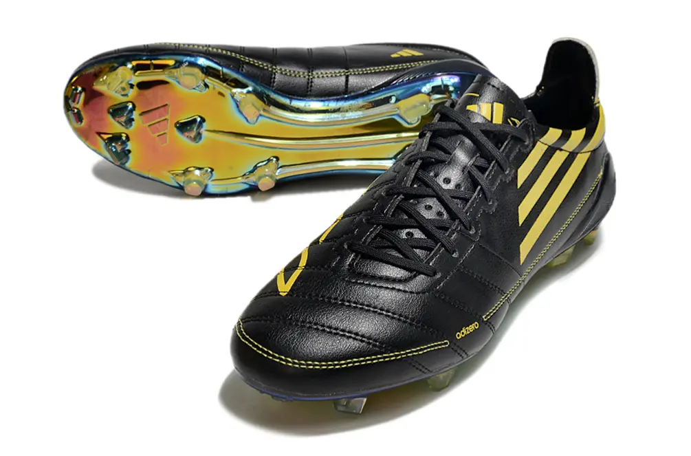 Adidas F50 Adizero FG - Black/Vibrant Yellow/Rainbow Holographic