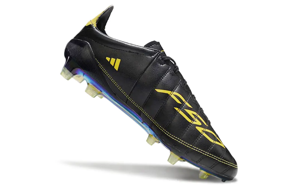 Adidas F50 Adizero FG - Black/Vibrant Yellow/Rainbow Holographic