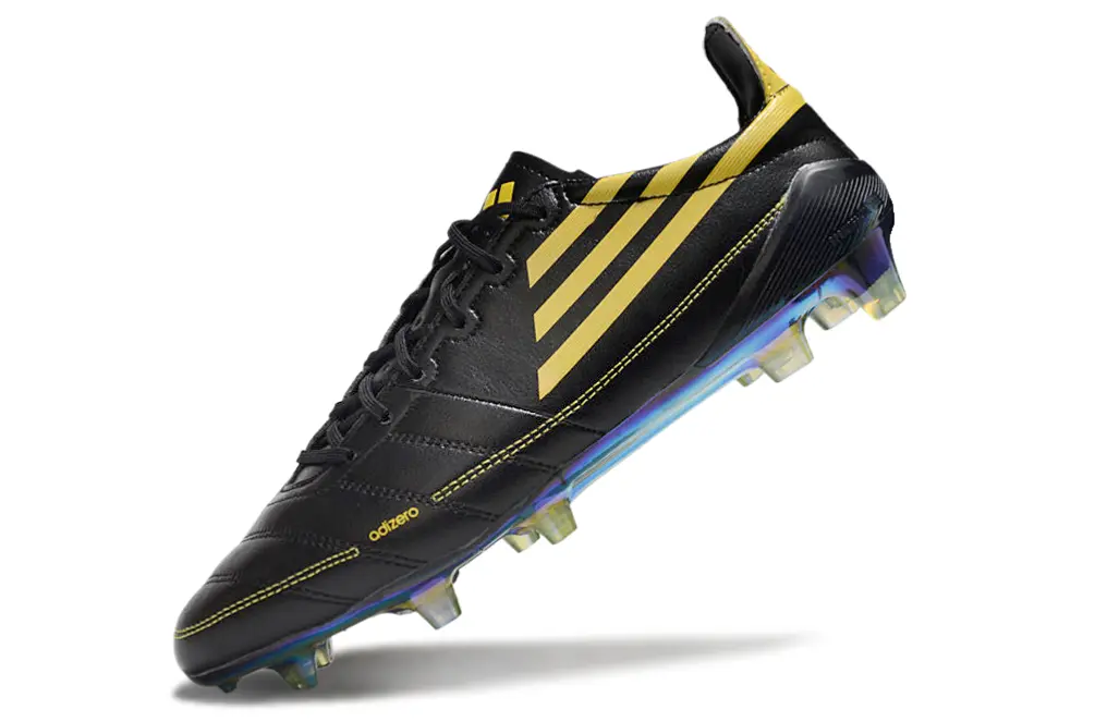 Adidas F50 Adizero FG - Black/Vibrant Yellow/Rainbow Holographic