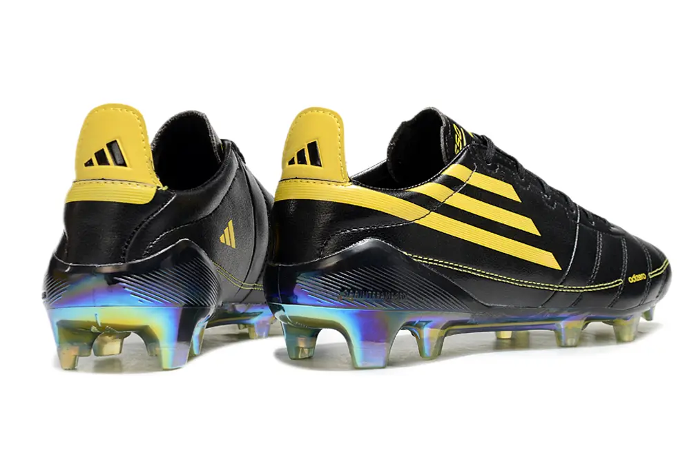 Adidas F50 Adizero FG - Black/Vibrant Yellow/Rainbow Holographic