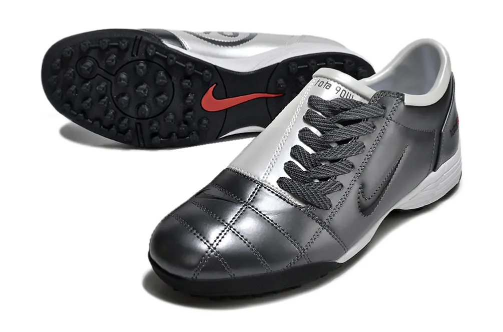 Nike Total 90 III TF - Gray/Charcoal Gray/Scarlet Red