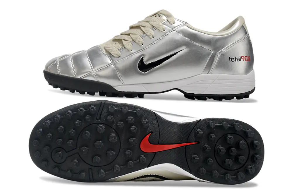 Nike Total 90 III TF - Silver/Light Gray/Crimson