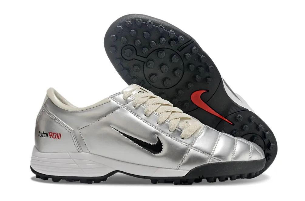 Nike Total 90 III TF - Silver/Light Gray/Crimson