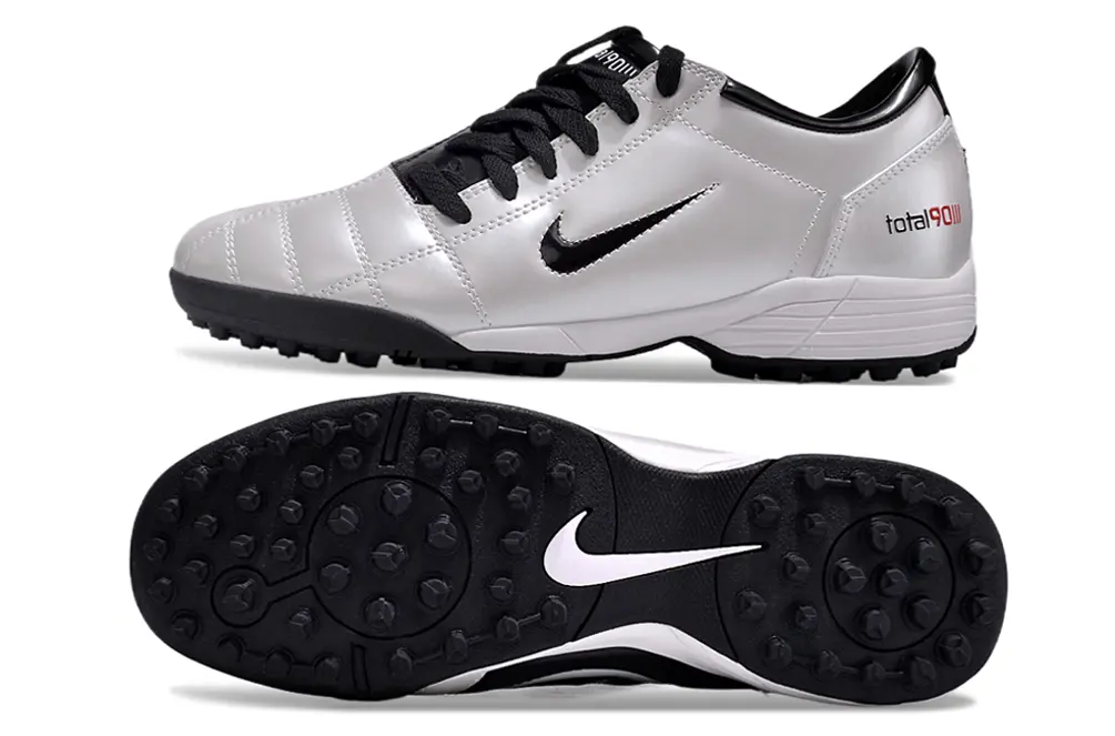 Nike Total 90 III TF - Silver/Glossy Silver/Classic Black