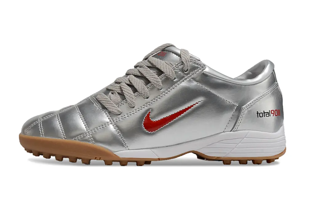 Nike Total 90 III TF - Silver/Metallic Silver/Bright Red
