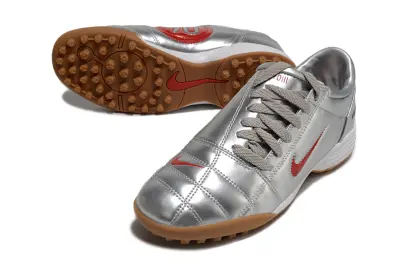Nike Total 90 III TF - Silver/Metallic Silver/Bright Red