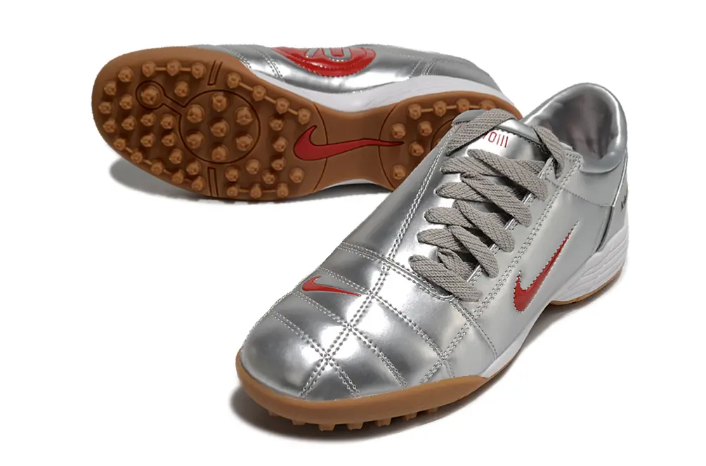 Nike Total 90 III TF - Silver/Metallic Silver/Bright Red