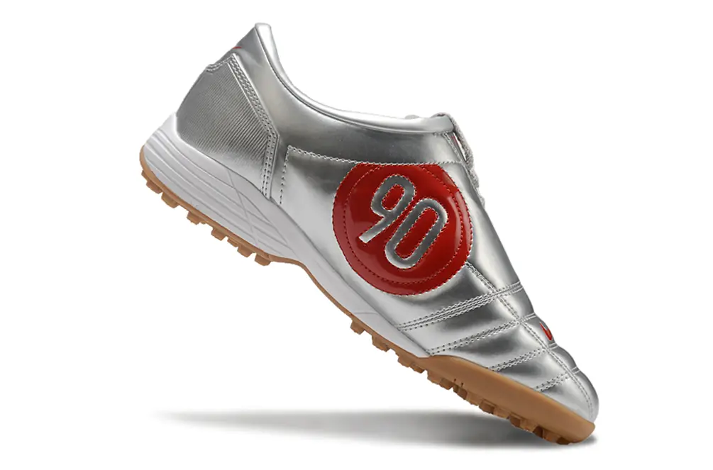 Nike Total 90 III TF - Silver/Metallic Silver/Bright Red