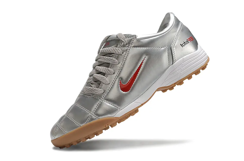 Nike Total 90 III TF - Silver/Metallic Silver/Bright Red