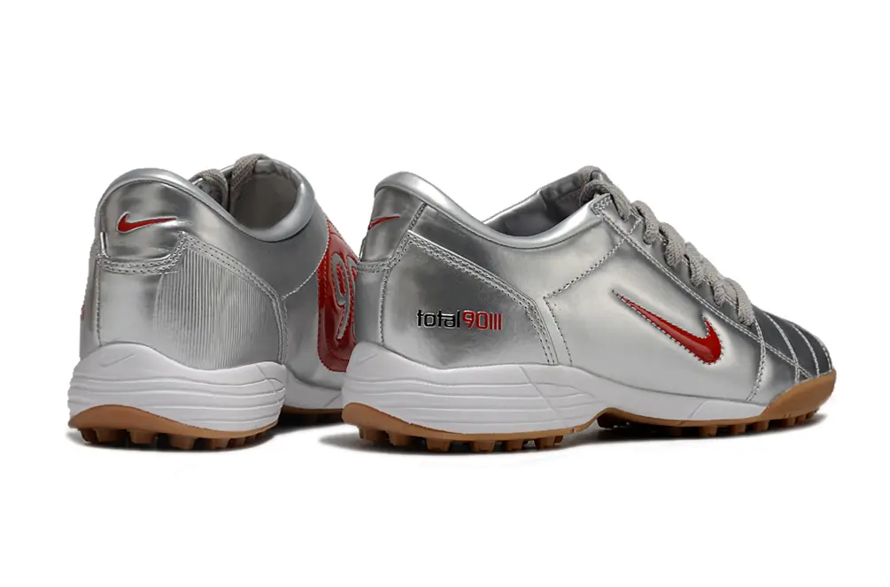 Nike Total 90 III TF - Silver/Metallic Silver/Bright Red