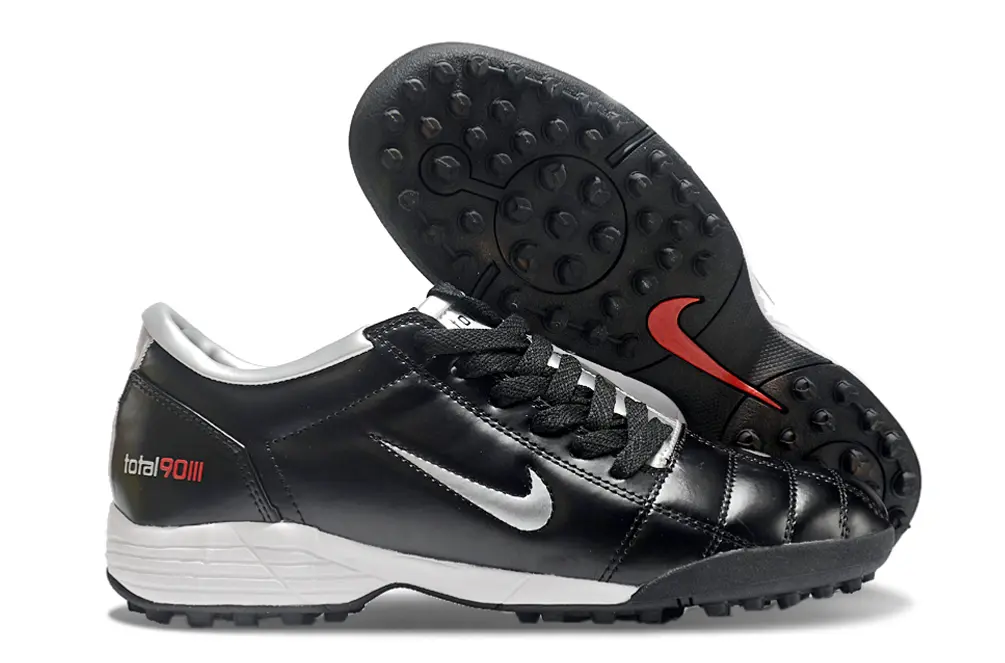 Nike Total 90 III TF - Black/Sleek Black/Red Accent