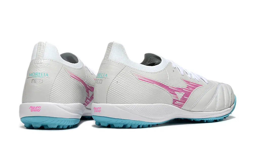Mizuno Morelia Neo 3 Pro TF - White/Bubblegum Pink/Turquoise Blue