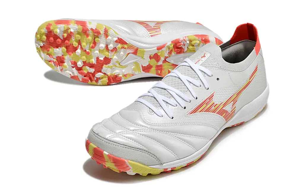 Mizuno Morelia Neo 3 Pro TF - White/Bright Yellow/Fiery Red