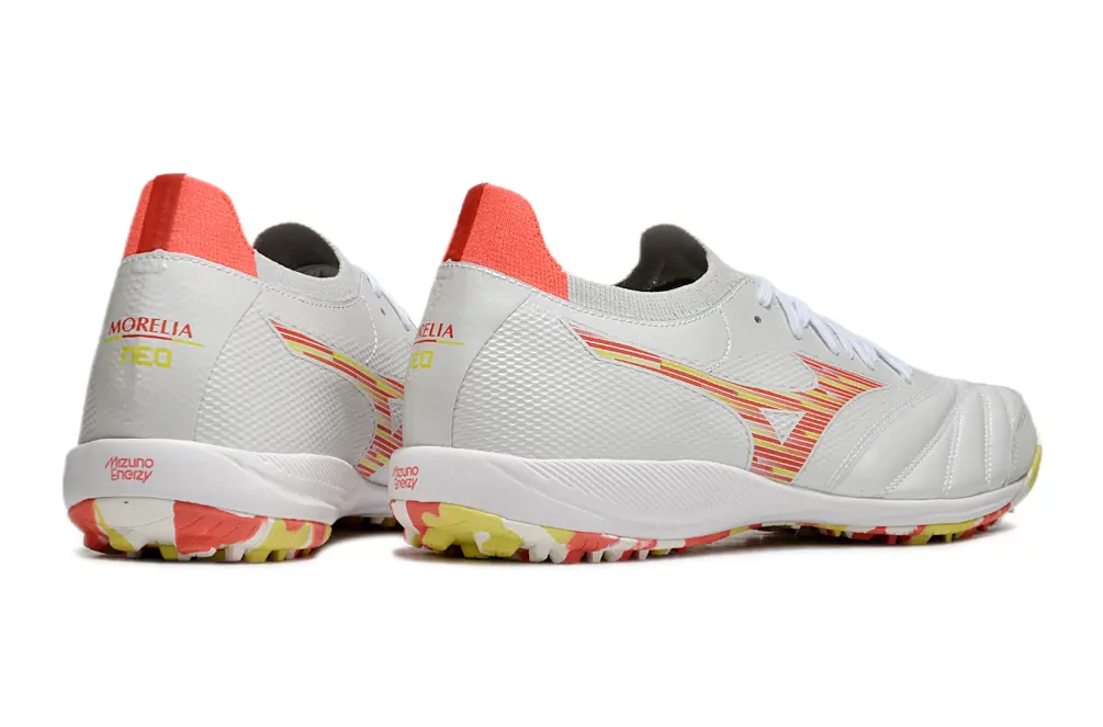 Mizuno Morelia Neo 3 Pro TF - White/Bright Yellow/Fiery Red