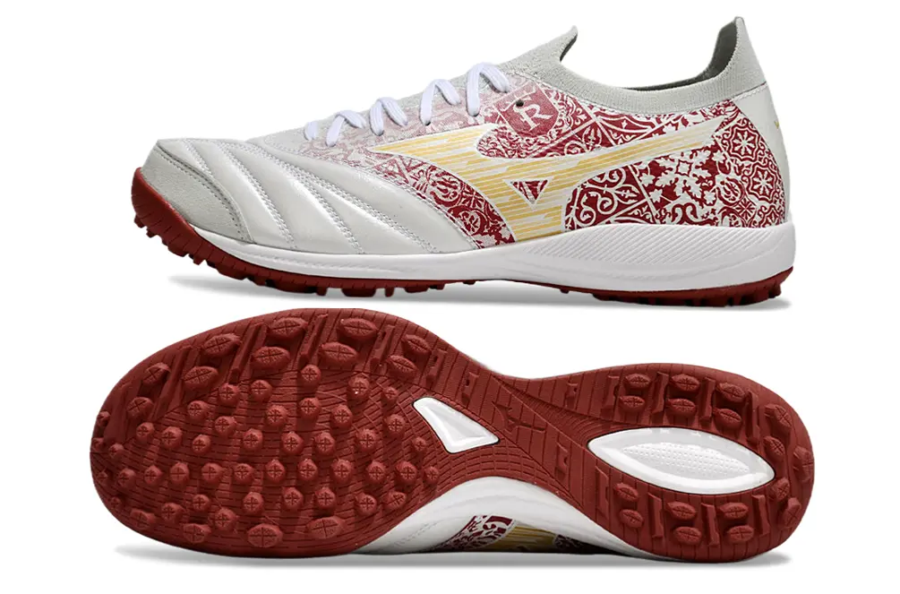 Mizuno Morelia Neo 3 Pro TF - White/Crimson Red/Golden Yellow
