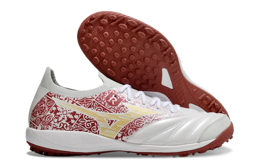 Mizuno Morelia Neo 3 Pro TF - White/Crimson Red/Golden Yellow