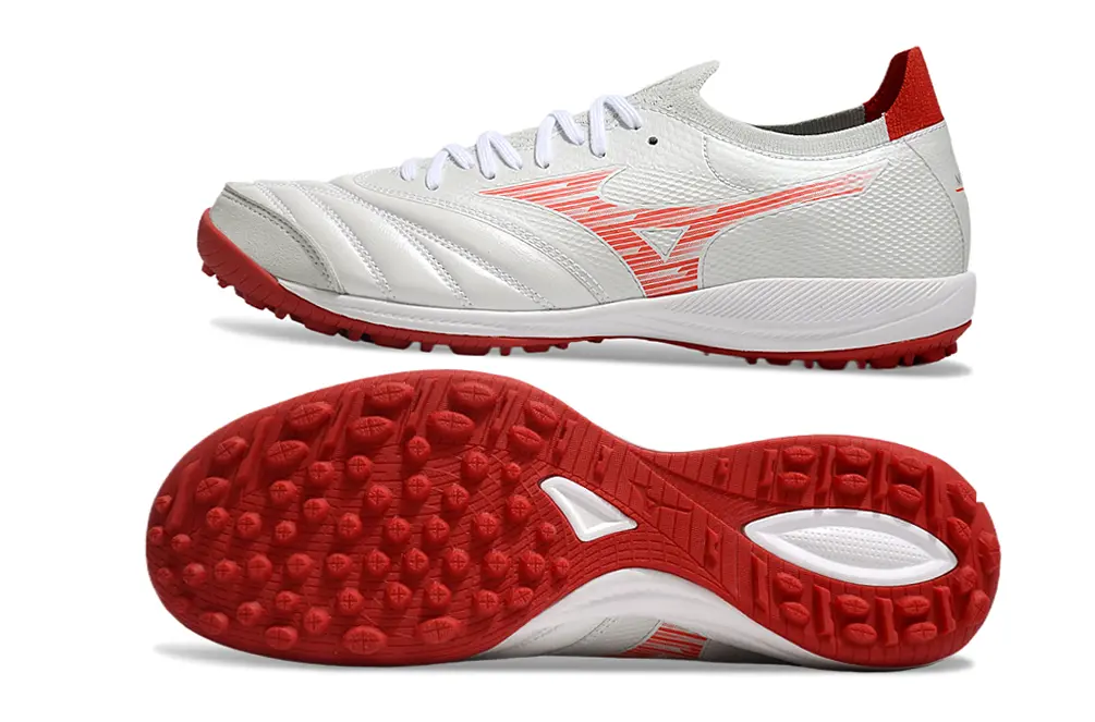 Mizuno Morelia Neo 3 Pro TF - White/Bright Red/Soft Gray