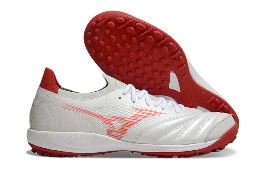 Mizuno Morelia Neo 3 Pro TF - White/Bright Red/Soft Gray