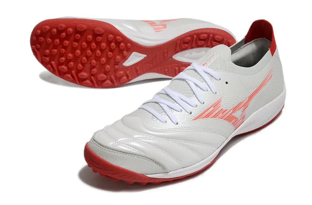 Mizuno Morelia Neo 3 Pro TF - White/Bright Red/Soft Gray