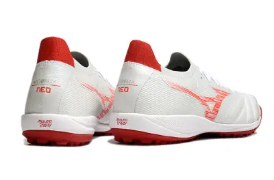Mizuno Morelia Neo 3 Pro TF - White/Bright Red/Soft Gray