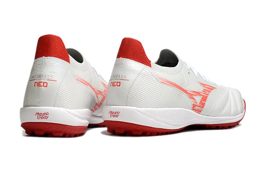Mizuno Morelia Neo 3 Pro TF - White/Bright Red/Soft Gray