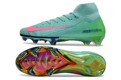 Nike Air Zoom Mercurial Superfly 10 Elite FG - Aqua/Vibrant Pink/Rainbow Iridescent