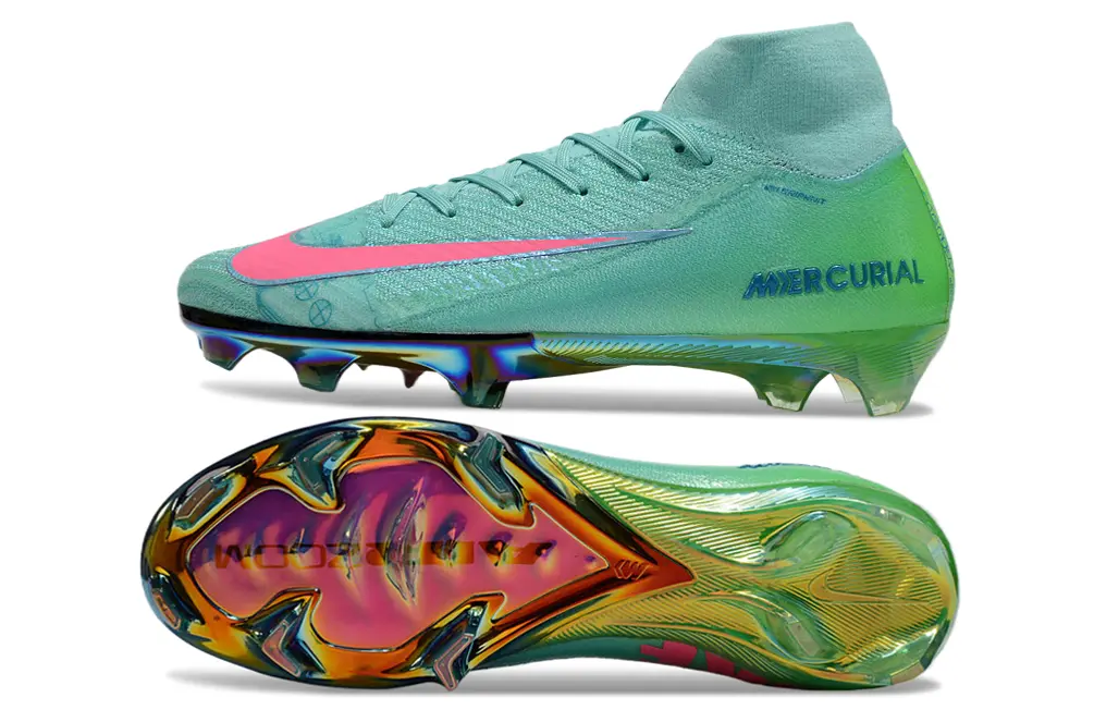Nike Air Zoom Mercurial Superfly 10 Elite FG - Aqua/Vibrant Pink/Rainbow Iridescent